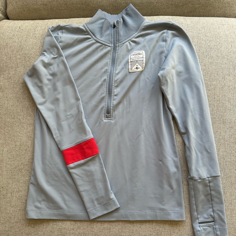 Oiselle Women's 1/4 Zip Mock Neck Long Sleeve Pullover Top